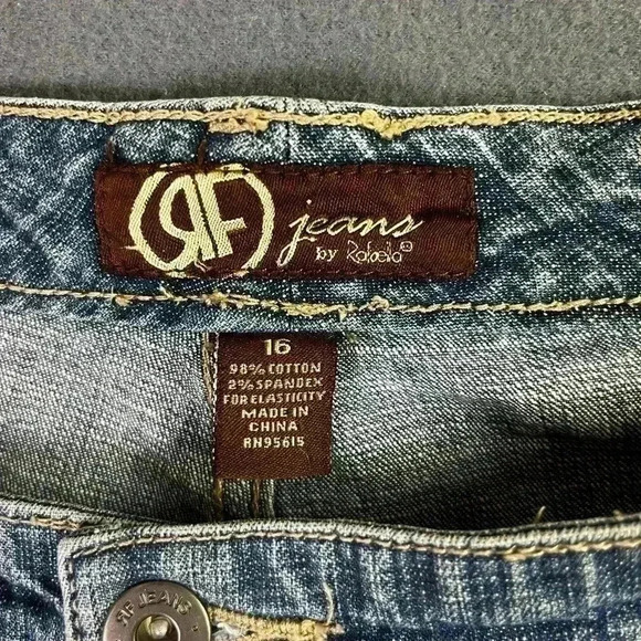 Rafaella Straight Leg jeans women’s 16 plus size Faded Denim blue Y2K 90s 0643 - Picture 2 of 9